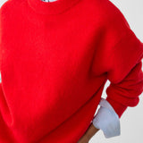 Sabina™ - Camisola clássica vermelha