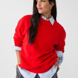 Sabina™ - Camisola clássica vermelha