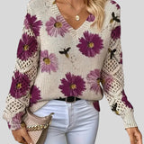 Ingride™ - Camisola elegante com padrão floral