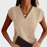 Mariana™ - Top com decote e mangas largas