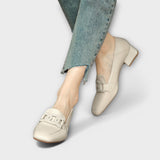 Luz™ - Mocassins aconchegantes com salto pequeno