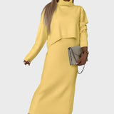 Severina™ - Conjunto elegante de duas peças em malha