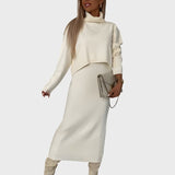 Severina™ - Conjunto elegante de duas peças em malha