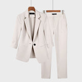 Lara™  - Conjunto de blazer e calças de duas peças