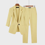 Lara™  - Conjunto de blazer e calças de duas peças