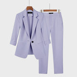 Lara™  - Conjunto de blazer e calças de duas peças