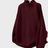 Flor™ - Camisola Oversized com Gola Alta e Textura Aconchegante