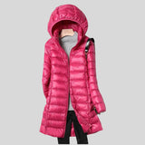 Tânia™ - Casaco Puffer Longo e Acolchoado com Capuz