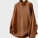 Flor™ - Camisola Oversized com Gola Alta e Textura Aconchegante