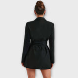 Zélia™ - Vestido Blazer com Decote em V