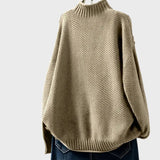 Flor™ - Camisola Oversized com Gola Alta e Textura Aconchegante