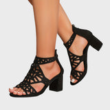 Savana™ – Sandálias de salto com recortes geométricos