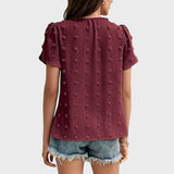 Norma™ - Blusa Texturizada com Mangas Delicadas