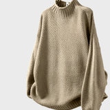 Flor™ - Camisola Oversized com Gola Alta e Textura Aconchegante