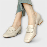 Luz™ - Mocassins aconchegantes com salto pequeno
