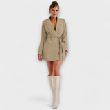 Zélia™ - Vestido Blazer com Decote em V
