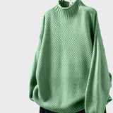 Flor™ - Camisola Oversized com Gola Alta e Textura Aconchegante