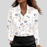 Diana™ - Blusa com brilho luxuoso e decote dobrado