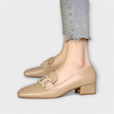 Luz™ - Mocassins aconchegantes com salto pequeno
