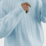 Georgina™ - Camisola de gola redonda com gola felpuda