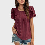 Norma™ - Blusa Texturizada com Mangas Delicadas