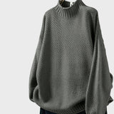 Flor™ - Camisola Oversized com Gola Alta e Textura Aconchegante