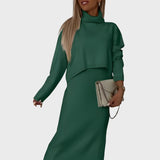 Severina™ - Conjunto elegante de duas peças em malha