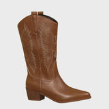 Gisela™ - Botas de couro cowboy