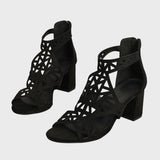 Savana™ – Sandálias de salto com recortes geométricos