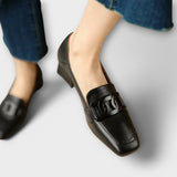 Luz™ - Mocassins aconchegantes com salto pequeno