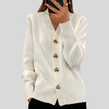 Irís™ - Cardigan com botões em forma de coração