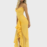 Aurora™ -  Vestido maxi com folhos