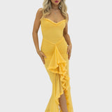 Aurora™ -  Vestido maxi com folhos