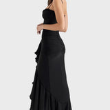 Aurora™ -  Vestido maxi com folhos