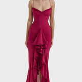 Aurora™ -  Vestido maxi com folhos