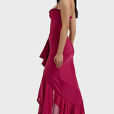 Aurora™ -  Vestido maxi com folhos