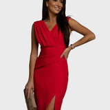 Bárbara™ - Vestido elegante com corte envolvente