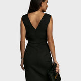 Bárbara™ - Vestido elegante com corte envolvente
