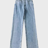 Luciana™ - Calças Jeans Reta Wide Leg