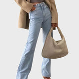 Luciana™ - Calças Jeans Reta Wide Leg