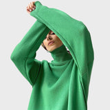 Larissa™ - Camisola em Malha Oversize de Gola Alta