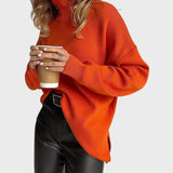 Larissa™ - Camisola em Malha Oversize de Gola Alta