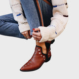 Virginia™ - Botas Boho Chic com tachas