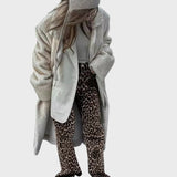 Graça™ - Calças de ganga padrão leopardo