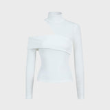 Rute™ - Camisola Gola Alta Recortada em Malha