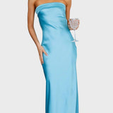 Manuela™ - Vestido longo de cetim