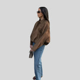 Frederica™ - Casaco Oversize em Camurça