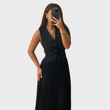 Celeste™  - Conjunto Elegante De Duas Peças Sem Mangas