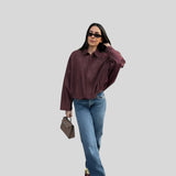 Frederica™ - Casaco Oversize em Camurça