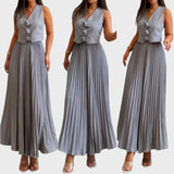 Celeste™  - Conjunto Elegante De Duas Peças Sem Mangas